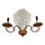 1920’s Double Arm Gilded Venetian Etched Mirror Sconce For Sale