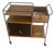 1950s Arthur Umanoff Bar Cart (Black / Teal Doors), Attributed For Sale