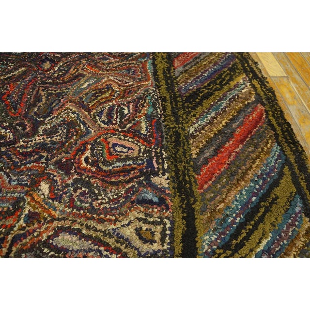 1930s Abstract Design American Hooked Rug ( 9'2" x 9'2" - 280 x 280 cm )
