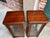 Pair Antique French Glass Vitrine Display Cabinets Burl Mahogany Mirror C1900 For Sale - Image 9 of 18