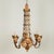 Italian Antique Italian Gilt Metal and Painted Wood Chandelier For Sale - Image 3 of 11