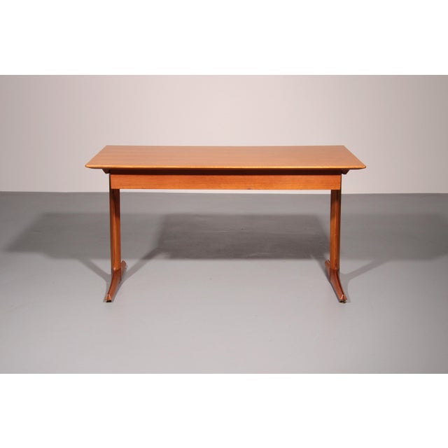 Italian Architects Walnut Desk by Gianfranco Frattini for Bernini, 1950s For Sale - Image 9 of 12