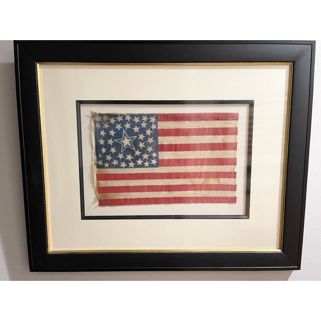 Late 19th Century Antique 1889 42 Star Flag, Rare Star Arrangement For Sale - Image 5 of 5