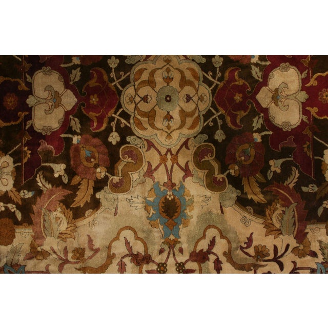 1990s 1990s Antique Shahrestan Style Rug in Rich Colors & Floral Patterns, From Rug & Kilim For Sale - Image 5 of 9