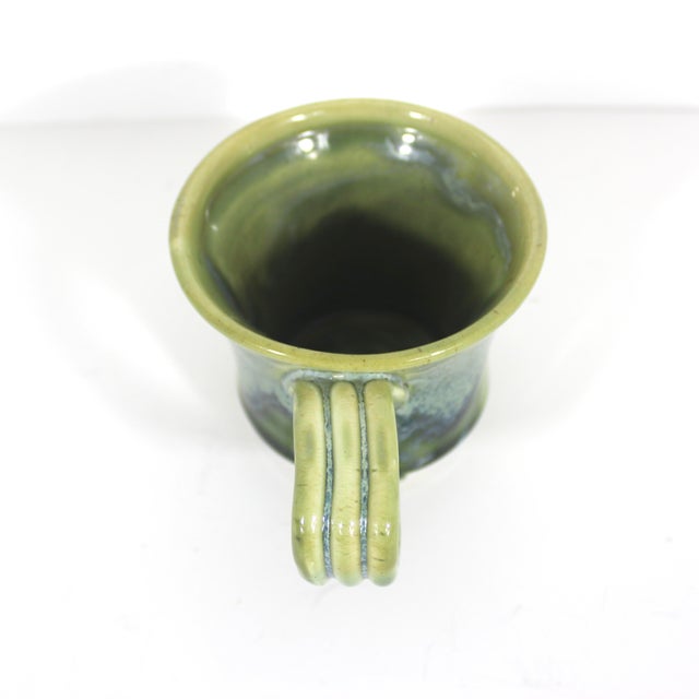 Late 20th Century Vintage Signed Handmade Studio Pottery Coffee Mug For Sale - Image 5 of 10