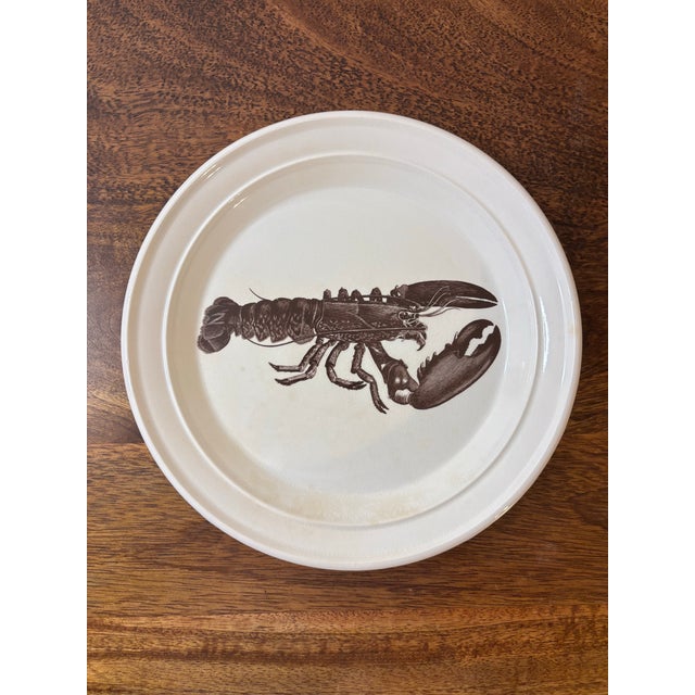 Illustration Vintage Portmeirion Kingdom of the Sea Shellfish Plates - Set of 4 For Sale - Image 3 of 10