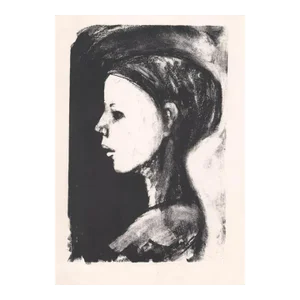1949 Frank Kleinholz Portrait of a Boy Lithograph