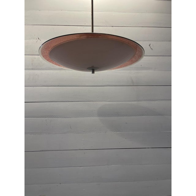 Space Age UFO Glass Ceiling Lamp attributed to Umage for Astaria, 1970s For Sale - Image 3 of 6