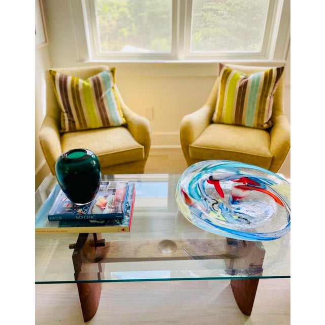 Davide Dona Davide Dona Signed Murano Low Profile Large Centerpiece Bowl For Sale - Image 4 of 8