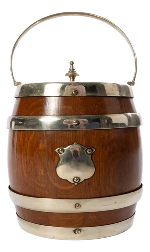 Antique English Oak Biscuit Barrel