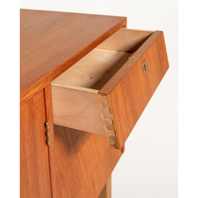 20th Centuty Scandinavian Teak Sideboard with Tiled Drawers, 1950s For Sale - Image 6 of 11