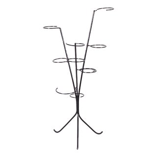 Mid-Century Czech Flower Stand in Lacquered Metal, 1950s For Sale