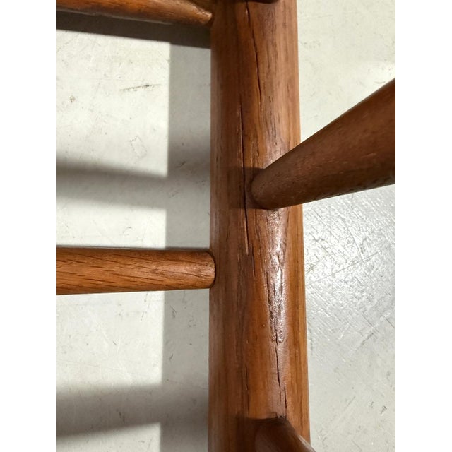 Oak Stool with Rush Seat, 1950s-1960s For Sale - Image 6 of 10