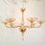 Mid-Century Modern 1980s Amber-Brown Neoclassical Murano Chandelier For Sale - Image 3 of 9