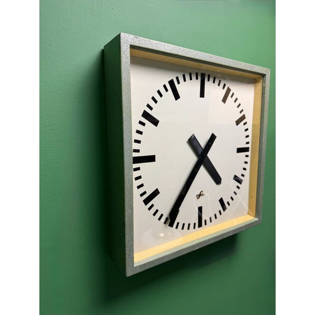 Large East German Industrial Factory Clock from Elfema, 1960s For Sale - Image 4 of 9