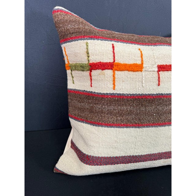 Turkish Hemp Pillow Cushion Natural Beige Brown Cushion Cover 20x20 #30531 Enhance your home decor with our Kilim Pillow...