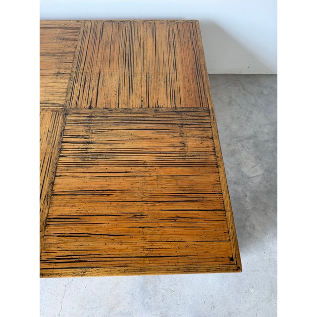 Wood 1980s Postmodern Parsons-Style Checkered Wood Coffee Table For Sale - Image 7 of 12