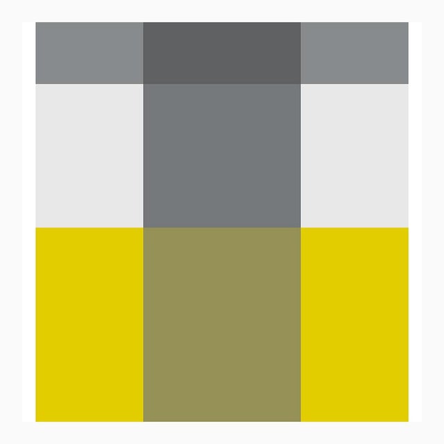Mid-Century Modern Plaid Gray and Mustard Fine Art Print 40" X 50" by Liz Roache For Sale - Image 3 of 6