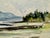 Rustic Henry Emil Salloch Original Watercolor on Paper Coastal Landscape, 1948. For Sale - Image 3 of 8