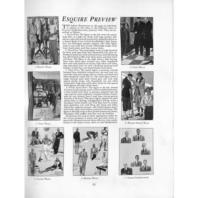 White "Apparel Arts Esquire Vol VII 1937 Advance Spring Coronation Number Edward Viii" For Sale - Image 8 of 18