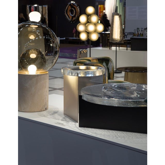 Designed by German talent Sebastian Herkner, the&nbsp;Alwa&nbsp;series features minimalistic side tables composed of metal...