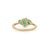 1.43ct Mixed-Cut Emerald & Diamond Three-Stone Ring Size 6 in 14k Yellow Gold For Sale - Image 9 of 16