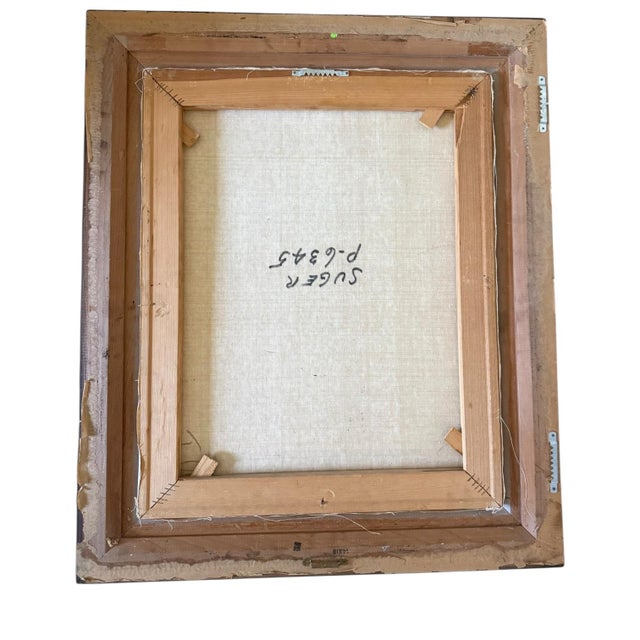 Yellow Surrealist Still Life With Foo Dog by Zsuzsanna Suger, Signed Oil on Canvas, C. 2000 For Sale - Image 8 of 8