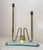 1960s Vintage Mid Century Modern Fontana Arte Glass and Brass Triangular Lamp For Sale - Image 5 of 14