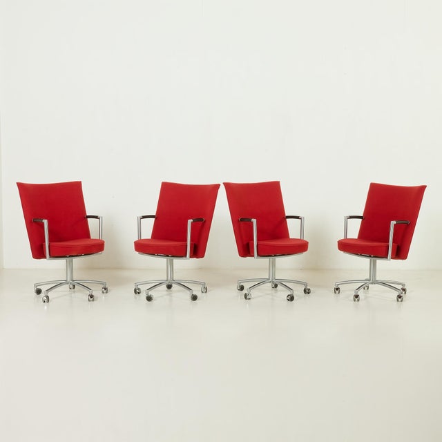Partner Chairs by J. Foersom & P. ​​Hiort-Lorenzen for Erik Jørgensen, Denmark, 1970s, Set of 4 For Sale - Image 11 of 18