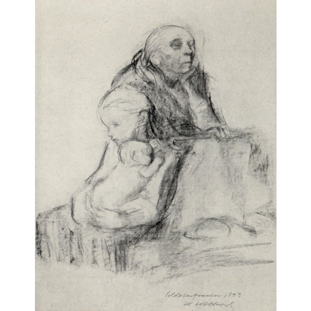 Figurative 1940s "Soldatenfrauen 15" Collotype by Kathe Kollwitz For Sale - Image 3 of 3