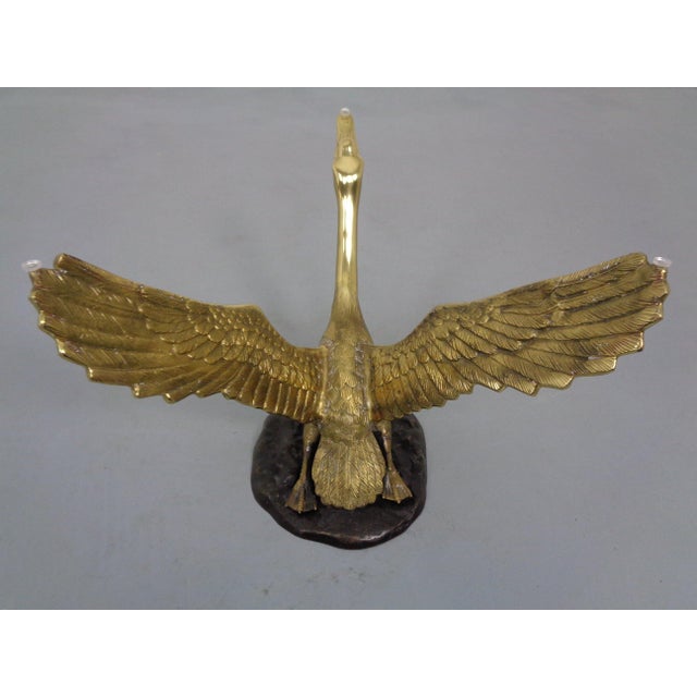 Regency Swan Coffee Table in Brass and Glass, France, 1960s For Sale - Image 12 of 18