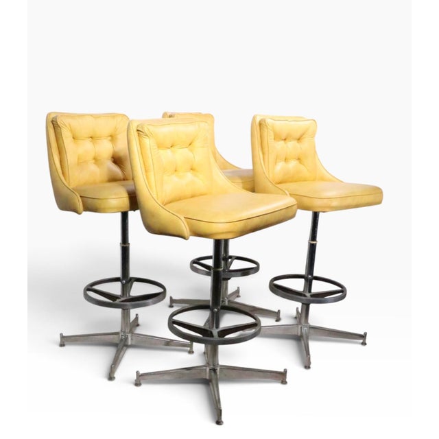 Set of Four Swivel Bar Stools by Daystrom C. 1979 For Sale - Image 10 of 14