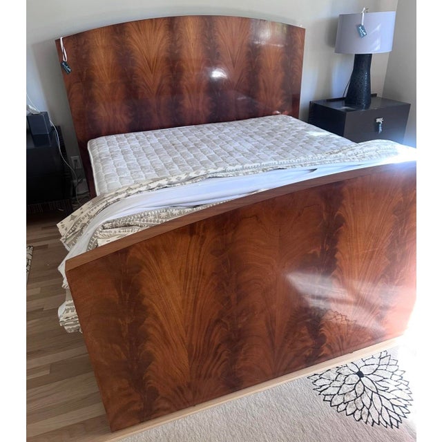 Hollywood Regency Custom California King Bed Commissioned for Vidal Sassoon, Beverly Hills, 1984 For Sale - Image 3 of 3