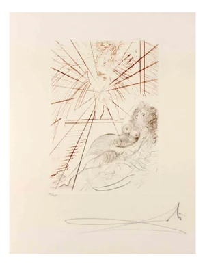 After Salvador Dalí­, Lange Gabriel, Etching, 1972