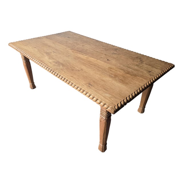 Rustic European Style Hand Crafted Dining Table For Sale