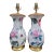 Late 20th Century Floral Ceramic Table Lamps Attributed to Vaughan Designs - a Pair For Sale