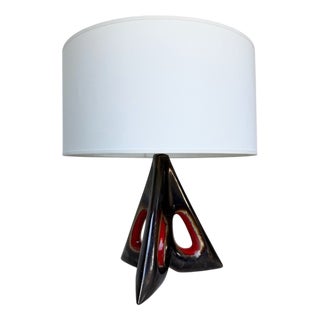 Free-Form Ceramic Table Lamp, 1950s For Sale
