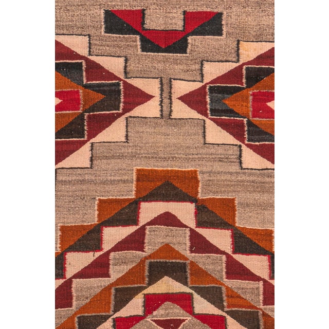 Native American Vintage Navajo Style Rug 4'6 X 8' For Sale - Image 3 of 10