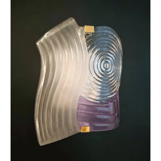 Italian 1960s Amethyst Murano Sconce by Itre For Sale - Image 3 of 12