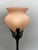 Metal Vintage Torchiere Torch Light Vase Shaped Amber Beaux Arts Mission Style Table Lamps - A Pair For Sale - Image 7 of 16