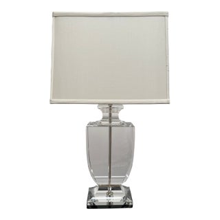 Traditional Solid Crystal Urn Lamp For Sale