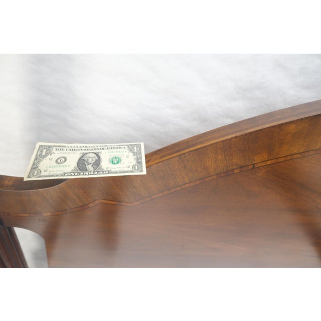 Baker Furniture Company Mahogany King Size Banded Headboard Poster Bed w/ Turned Finials MINT! For Sale - Image 4 of 15