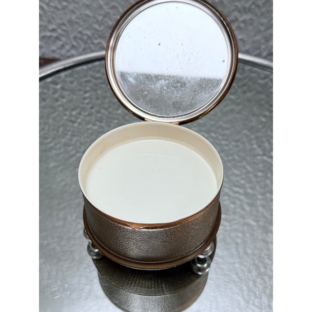 Metal Mid-Century Modern Thorens Musical Brass Powder Box From the 1950s For Sale - Image 7 of 12