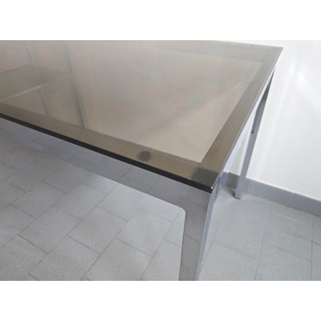 Vintage Desk in Steel & Saint-Gobain Glass, 1970s For Sale - Image 10 of 17