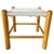 Lovely vintage mid-century Danish design wooden stool with a braided rope seat from the 1960s. This wooden stool with a...