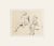 Late 1800's / Early 1900's Antique European Figure Study of Female Nude, Ink on Paper With Mat For Sale