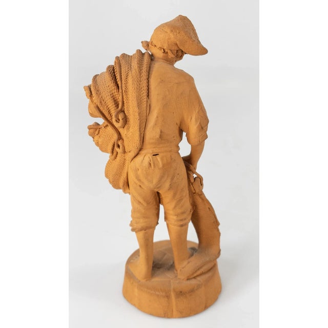 Figurative Mid 20th Century Italian Capodimonte Terracotta Clay Figure For Sale - Image 3 of 8