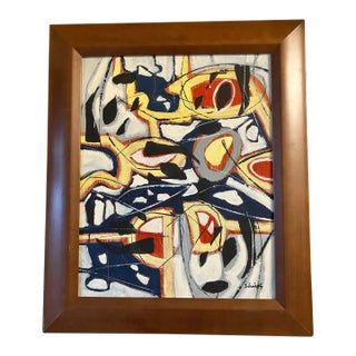 Contemporary Original Stephen Heigh Abstract Painting “Native Land” Framed For Sale