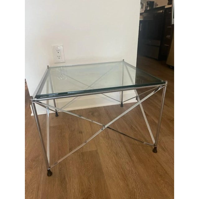 1970s 1970s Modernist Molecular Form Chrome & Glass Tables - A Pair For Sale - Image 5 of 9