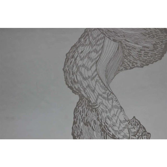 1990s 1990s “Ghost Riders” Abstract Grey Toned Intertwined Snail Screen Print 9/15 by Jane Danko, Framed For Sale - Image 5 of 10